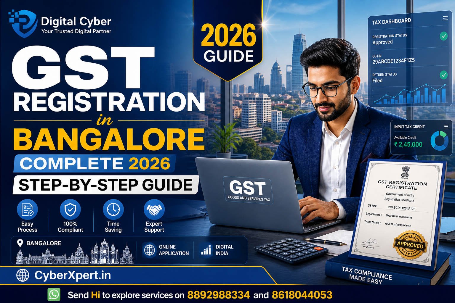 GST Registration in Bangalore: Complete 2026 Step-by-Step Guide