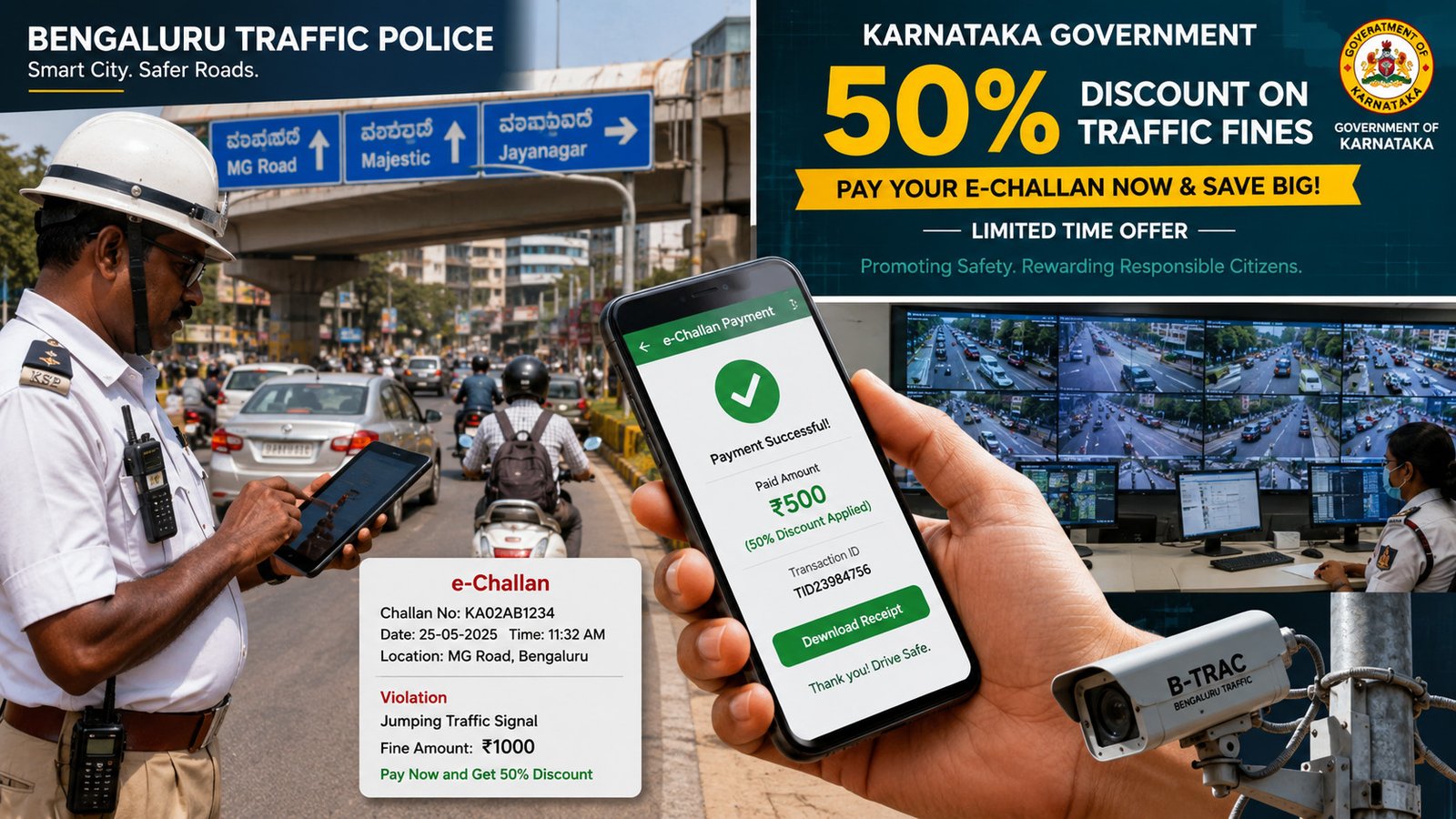 Pending Traffic Fines in Bangalore? How to Get Up to 50% Discount